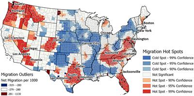 Flocking to fire: How climate and natural hazards shape human migration across the United States